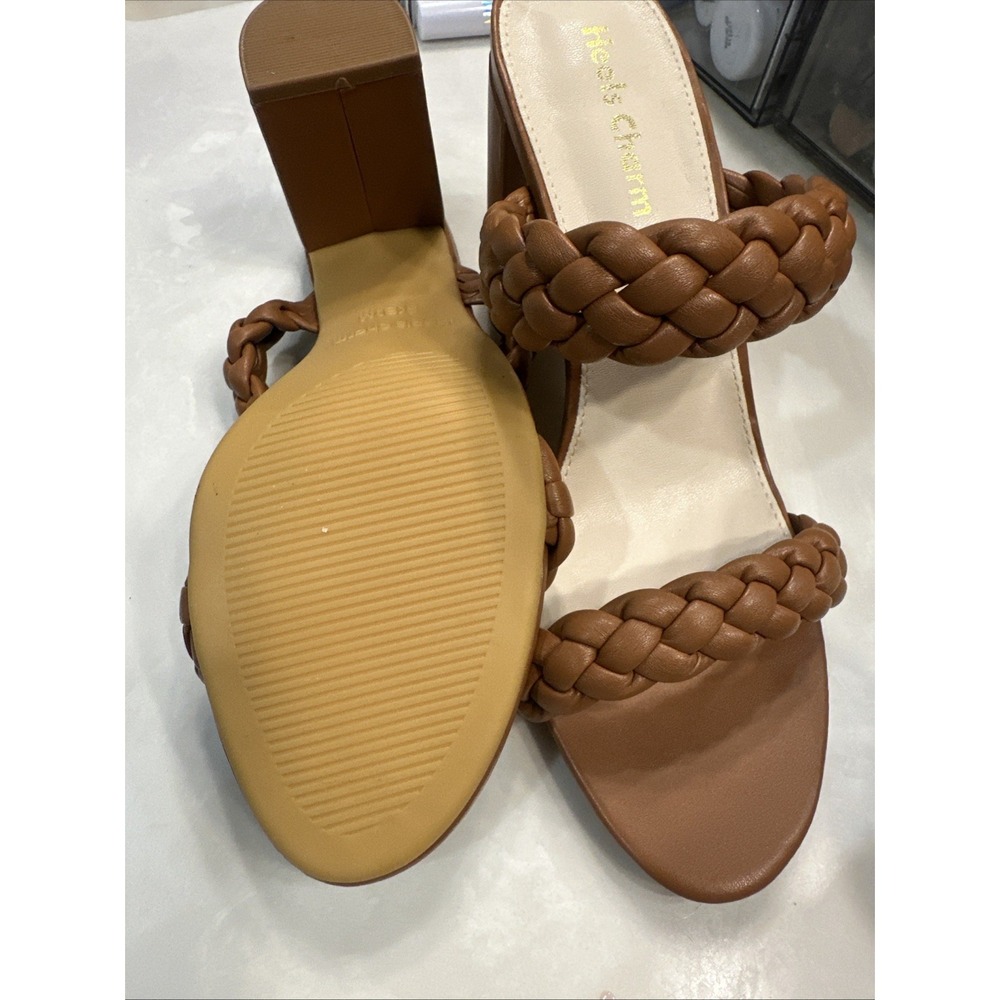 Women's Heels Charm Braided Heeled Sandals Size 9 New - Picture 3 of 6